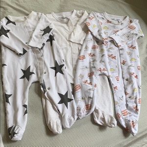 Set of three 6 month Sammy + Nat footsies